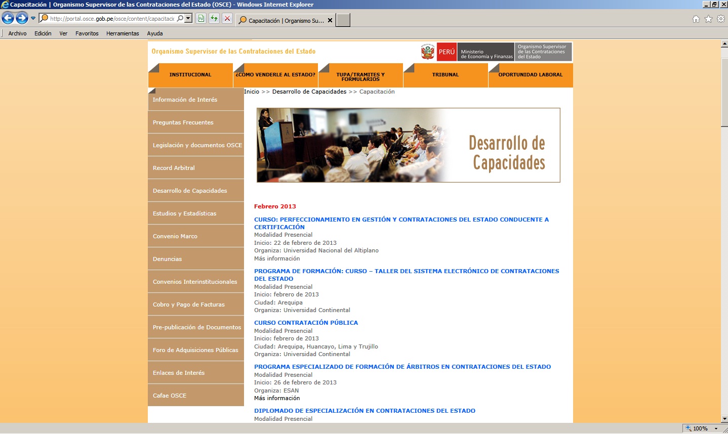 OSCE publica en su Portal Programas de Capacitación de sus aliados estratégicos