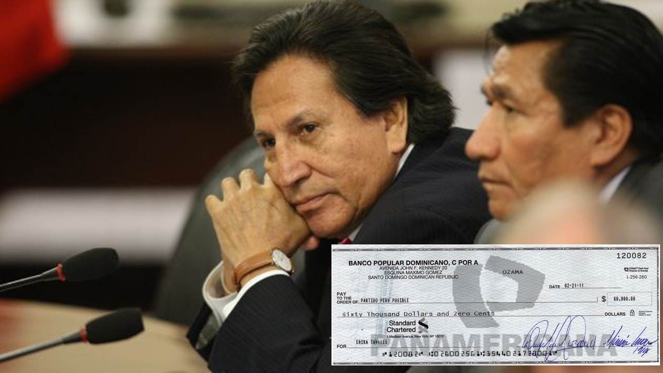 Aparecen cheques de firmas dominicanas a Perú Posible