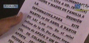 Pucallpa: Padres cobran un sol para entregar desayuno Qali Warma