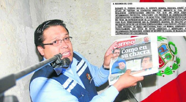Exgerente del GRA contrató sin licitación por S/.38 millones