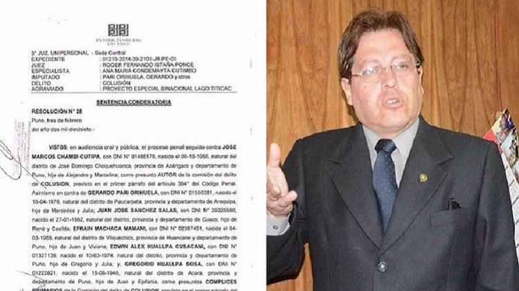 Puno: sentencian a 4 años de cárcel a gerente de Juan Luque Mamani