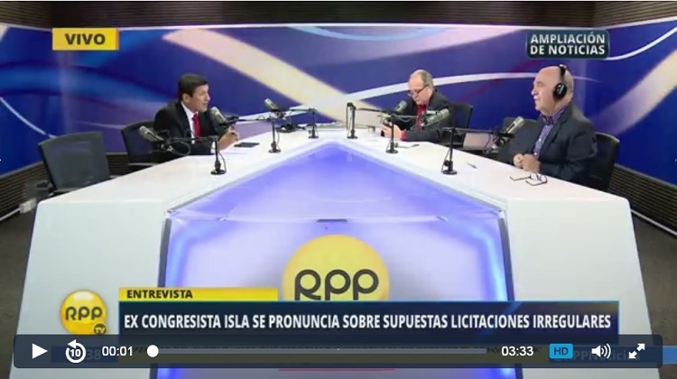 Isla negó que su voz aparezca en audio sobre presuntos actos de corrupción (Video)