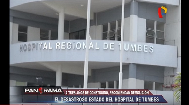A punto de colapsar: A tres años de construido, este es el desastroso estado del Hospital de Tumbes (Video)