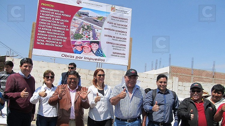 Dan inicio a tres proyectos de saneamiento mediante obras por impuestos