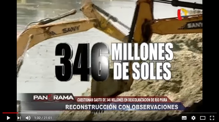 Cuestionan gasto de 346 millones en descolmatación de río Piura