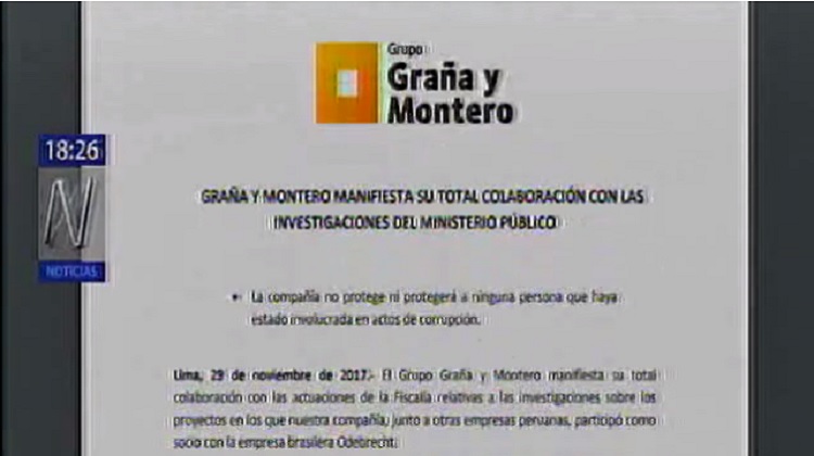 Graña y Montero: “No protegeremos a nadie involucrado en actos de corrupción” (Video)