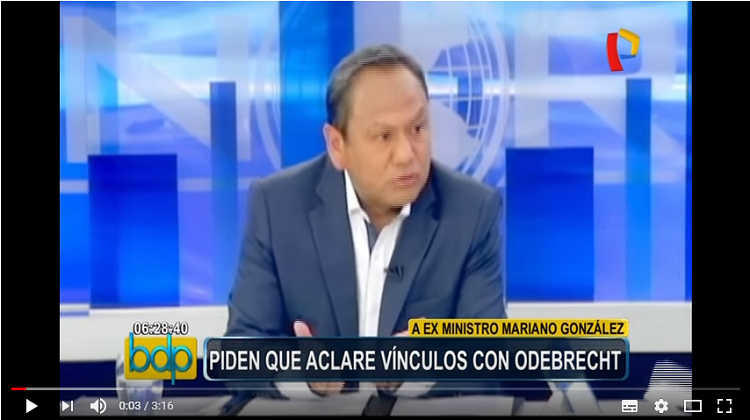 Piden que ex ministro Mariano González aclare vínculos con Odebrecht