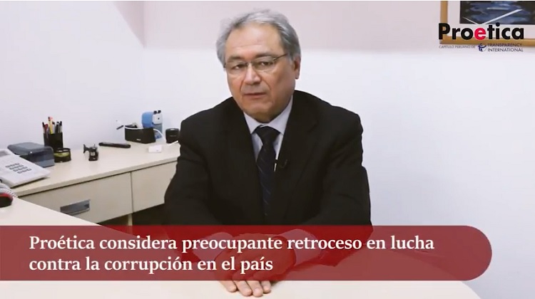 Proética considera preocupante retroceso en lucha contra la corrupción en el país