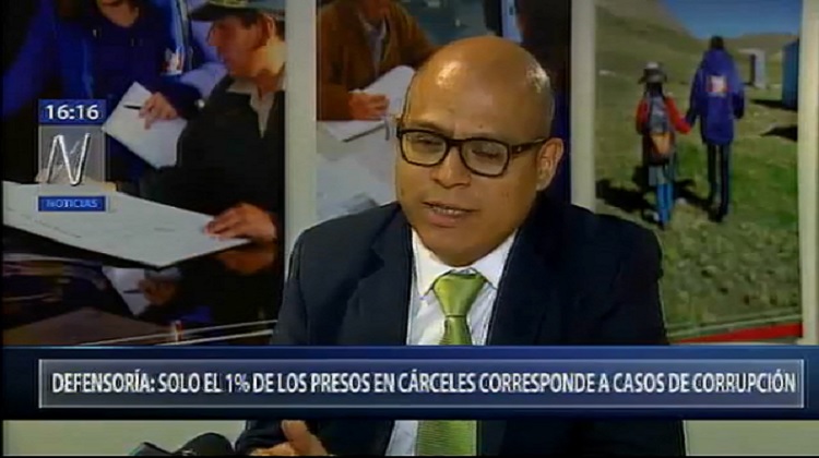 Defensoría: solo el 1% de presos corresponde a casos de corrupción