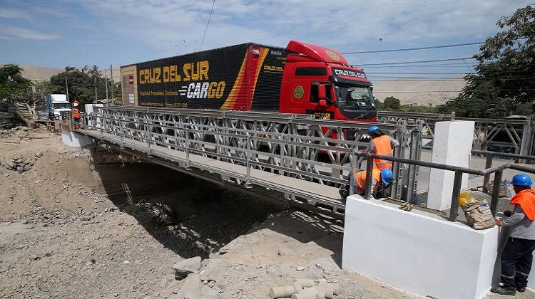 Gobierno destina S/ 74.8 millones para comprar e instalar 86 puentes modulares