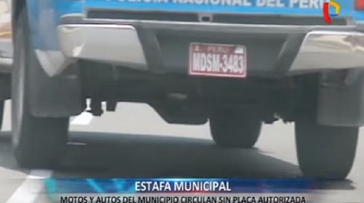 San Miguel: denuncian que vehículos de serenazgo circulan con placas irregulares