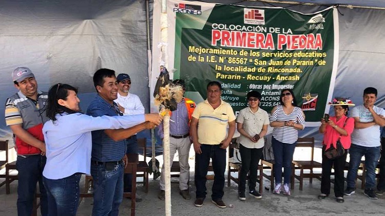 Minedu construye colegio en Áncash mediante Obras por Impuestos