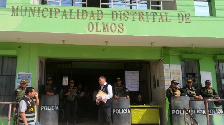 Fiscalía interviene municipio de Olmos por presuntas irregularidades en obras por S/100 millones