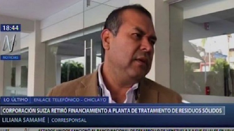 Corporación Suiza retiró financiamiento a planta de tratamiento de residuos sólidos
