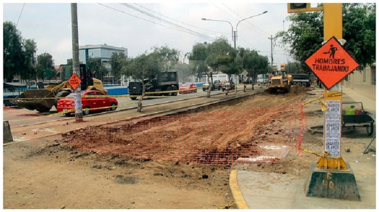 Trujillo: Irregularidad en ejecución de obra en avenida Miraflores