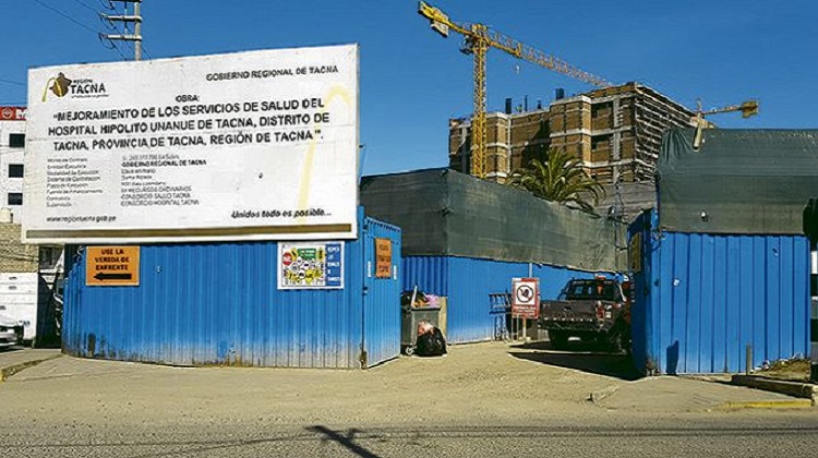 Tacna: Consorcio que supervisa construcción de hospital advierte de que suspendería labor
