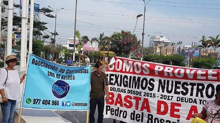 Asociación de Contratistas del Estado exige pago de deudas