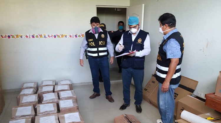 Chiclayo: fiscalía incauta alcohol gel en almacén de la Región Policial de Lambayeque