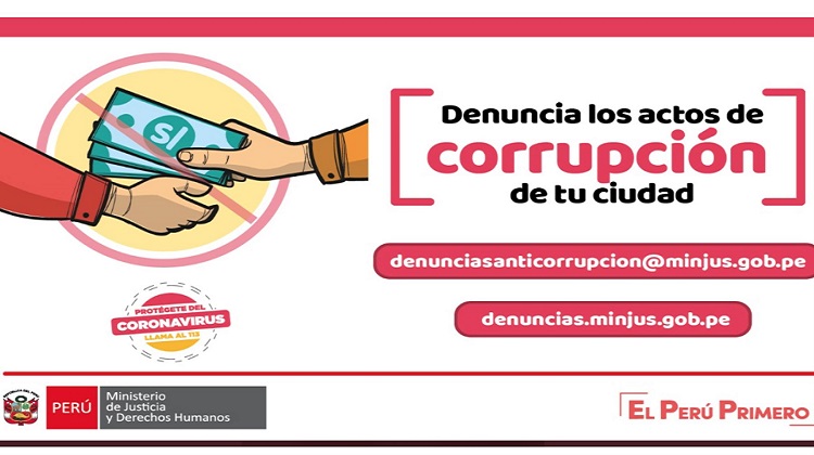 Minjusdh exhorta a la ciudadanía a denunciar actos de corrupción de funcionarios públicos