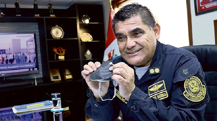 General PNP Vildoso preso por compra de mascarillas