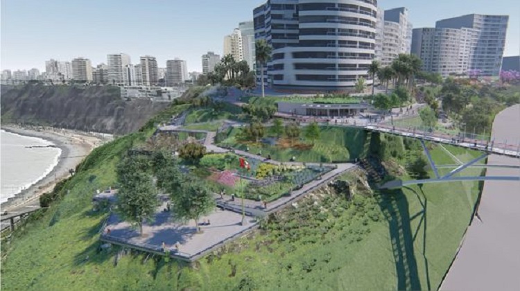Municipalidad de Miraflores lanzó licitación para construcción del Parque Bicentenario en el acantilado