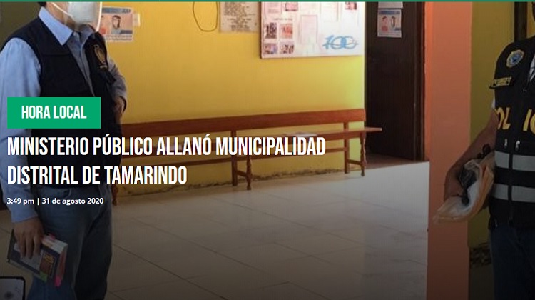 Ministerio Público allanó Municipalidad Distrital de Tamarindo