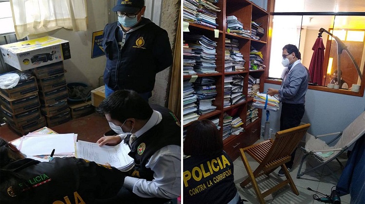 Fiscalía allanó cuatro viviendas en Arequipa y Moquegua
