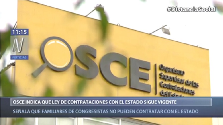 OSCE afirma que Ley de Contrataciones del Estado sigue vigente