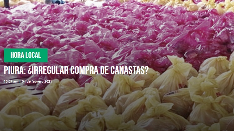 Piura: ¿irregular compra de canastas?