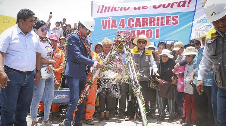 Irregularidades en obra vial ejecutada por el Gobierno Regional de Arequipa