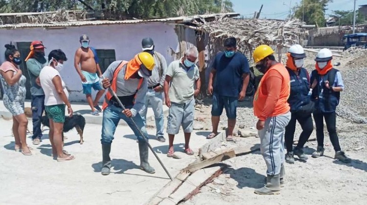 Denuncian fallas en obra del distrito de Marcavelica