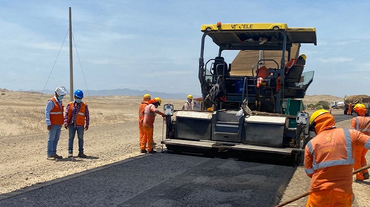 Piura: vía Costanera ejecutada por Gobierno Regional tiene un avance del 44%