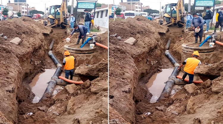Obra de saneamiento se ejecuta con deficiencias en la provincia de Lambayeque