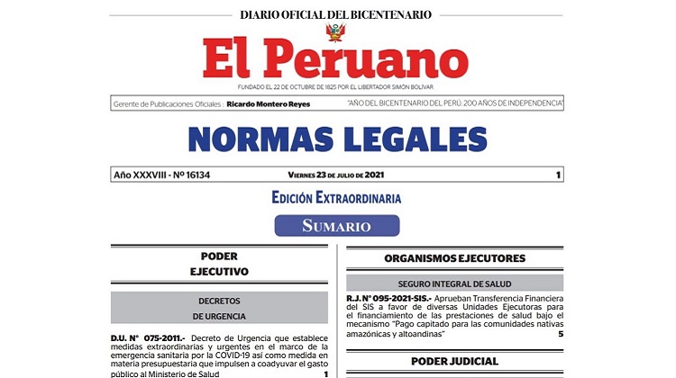 Aprueban recursos por más de S/ 147 millones para garantizar servicios de salud