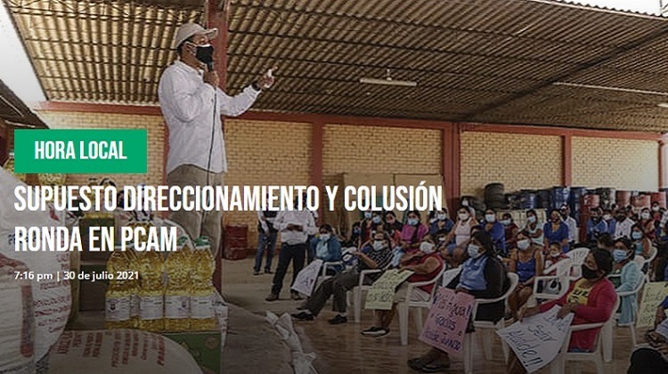 Supuesto direccionamiento y colusión ronda en PCAM