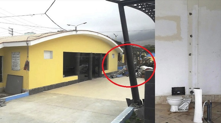 Chimbote: destruyen obra lista en el bulevar para improvisar sala de arte del alcalde