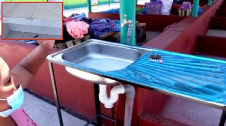 Huanta: Obra inaugurada hace menos de un mes ya presenta filtraciones de agua