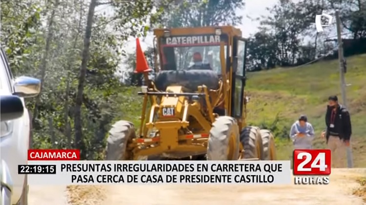 Cajamarca: presuntas irregularidades en carretera que pasa cerca de casa de Pedro Castillo (Video)