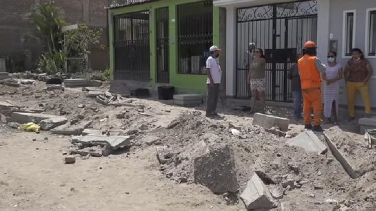 Nasca: Vecinos piden supervisar calidad de materiales en obra de pistas y veredas