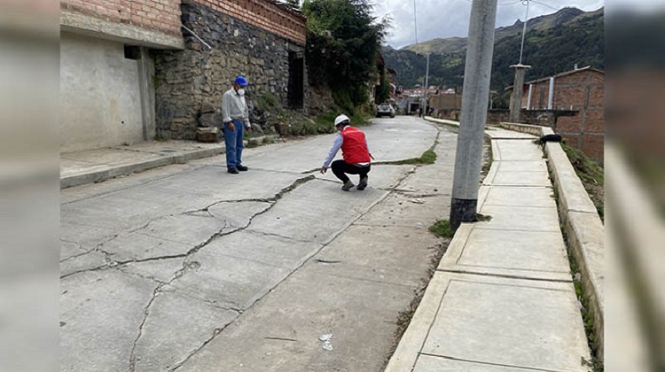 Áncash: obra de pistas y veredas de S/17 millones presenta fisuras