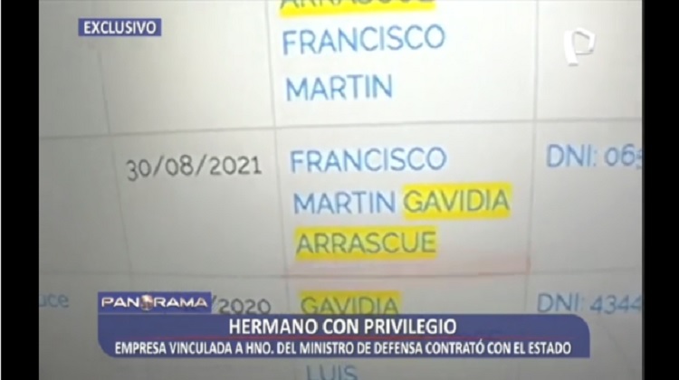 Denuncian que hermano de ministro Gavidia forma parte de empresa proveedora del Estado