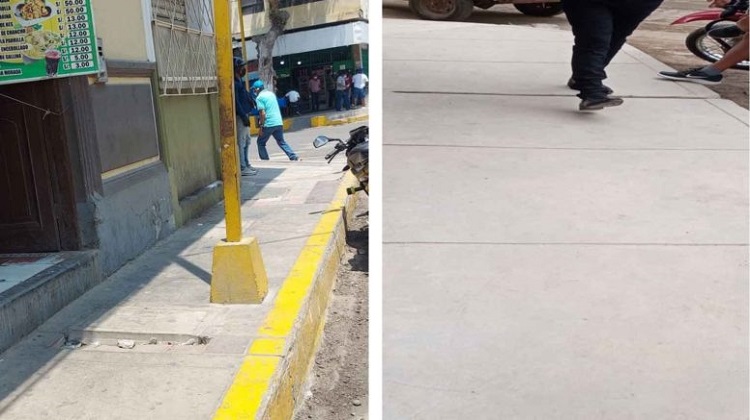 Piura: Remodelación de veredas, las rampas que no ayudan