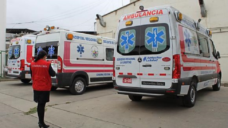 Contraloría señala que tres de cuatro ambulancias del Hospital Regional de Trujillo están inoperativas