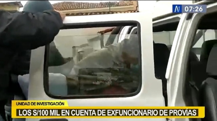 Hallan pago de S/ 100 mil en cuenta bancaria de exfuncionario de Provías