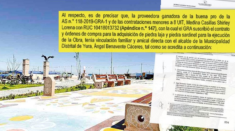 Arequipa: direccionaron compra de piedra laja para plaza de Jardín del Colca