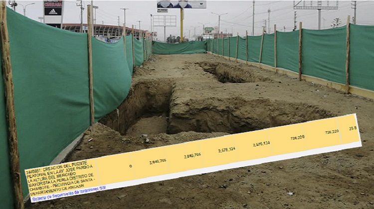 Chimbote: obra de puente peatonal de La Perla está abandonada, denuncia regidora