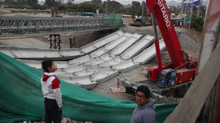 Lurín: Emape afirma que la construcción del puente será concluida a fines de diciembre pese a desplome de estructuras