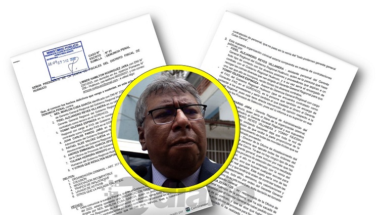 Denuncian a gerente general y funcionarios del Gobierno Regional de Huánuco por presunta organización criminal