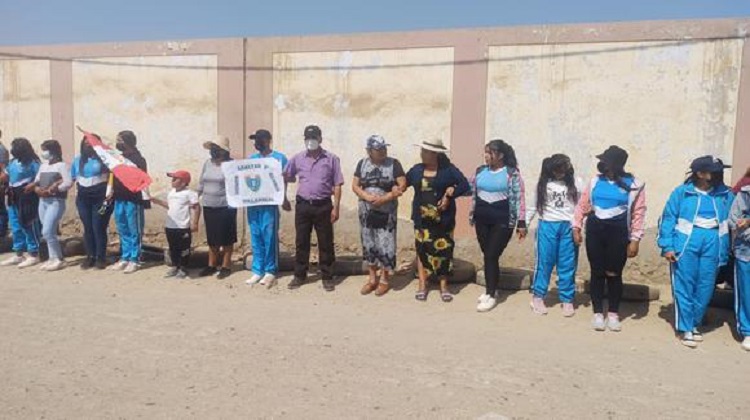 Lambayeque: Forman cadena humana para impedir inicio de obra de S/9 millones en Túcume