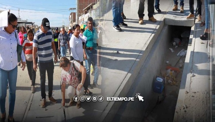 Obra de la Av. Blas de Atienza presenta rajaduras en sistema pluvial, según comuna de Piura